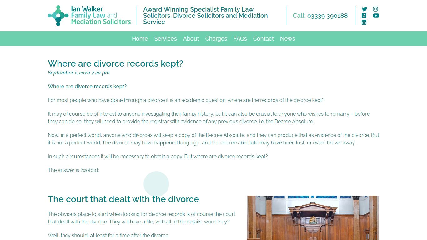 Where are divorce records kept? - Ian Walker